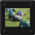 VXP's Rita Obermeyer tests out a Bean Bag for a moment